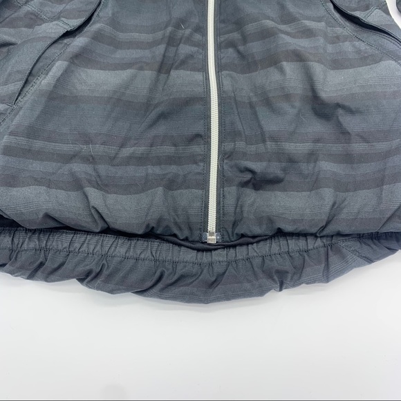 Lululemon black & Gray stripped hooded jacket 4 - Picture 9 of 10